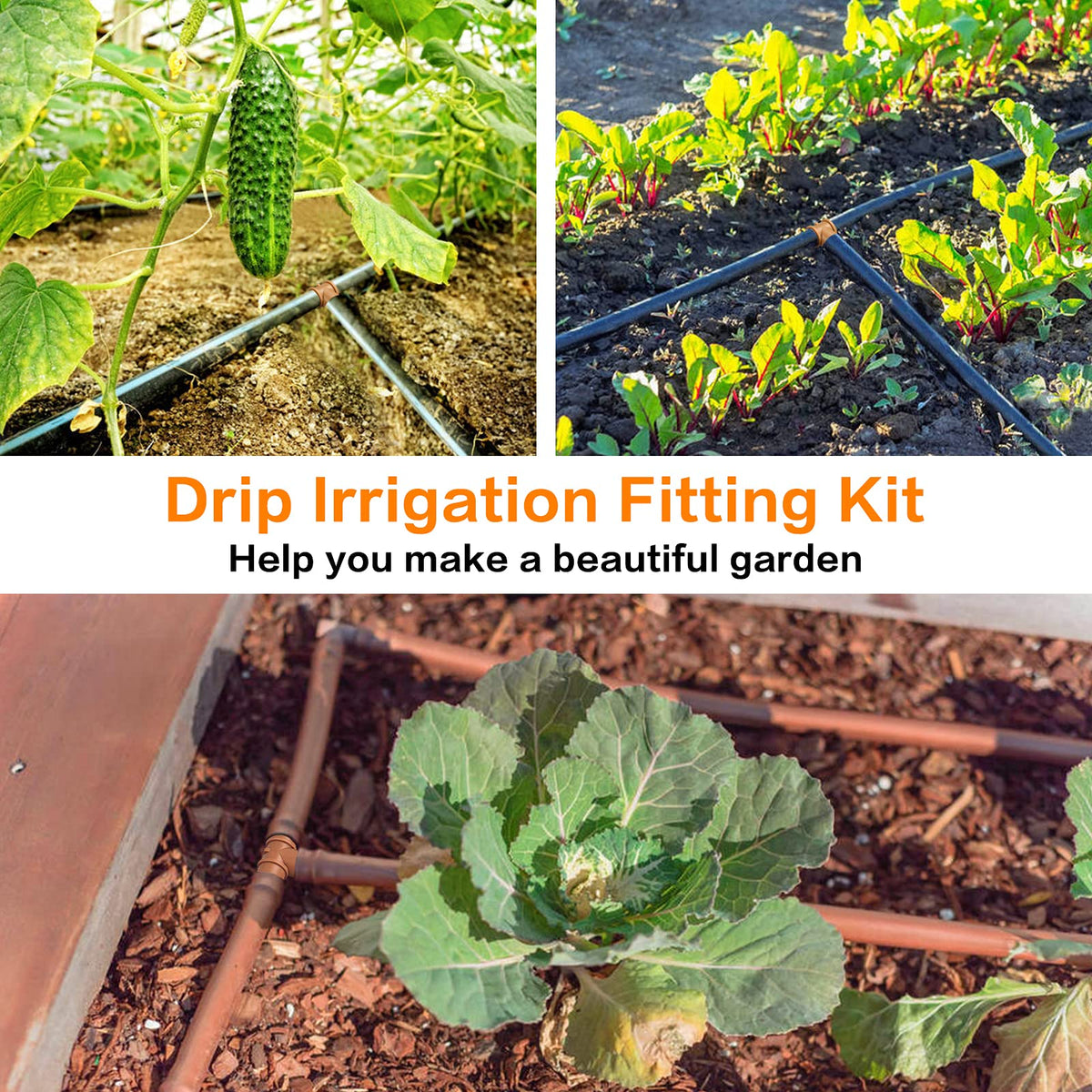 iRunning garden, greenhouse, and lawn irrigation applications with versatile tee fittings.