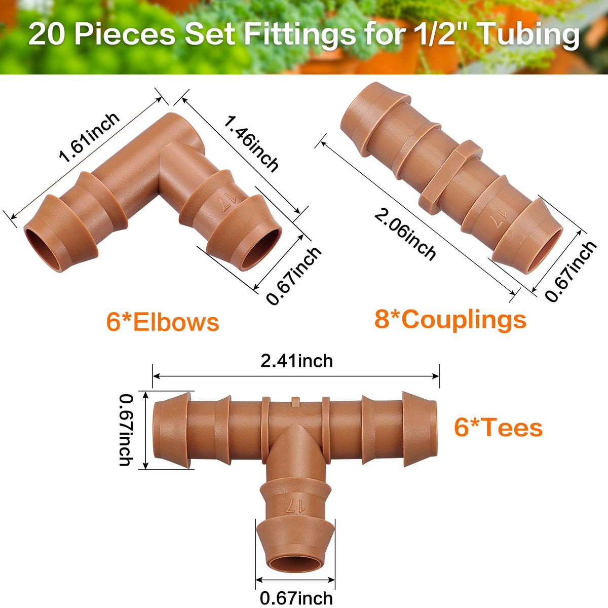 iRunning 1/2 inch tubing couplings demonstrate secure, leak-free connections.