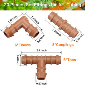 iRunning 1/2 inch tubing couplings demonstrate secure, leak-free connections.