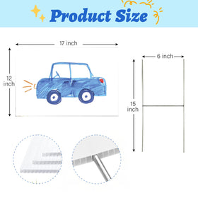 ISDGER yard sign stakes assembly showing included H-stakes