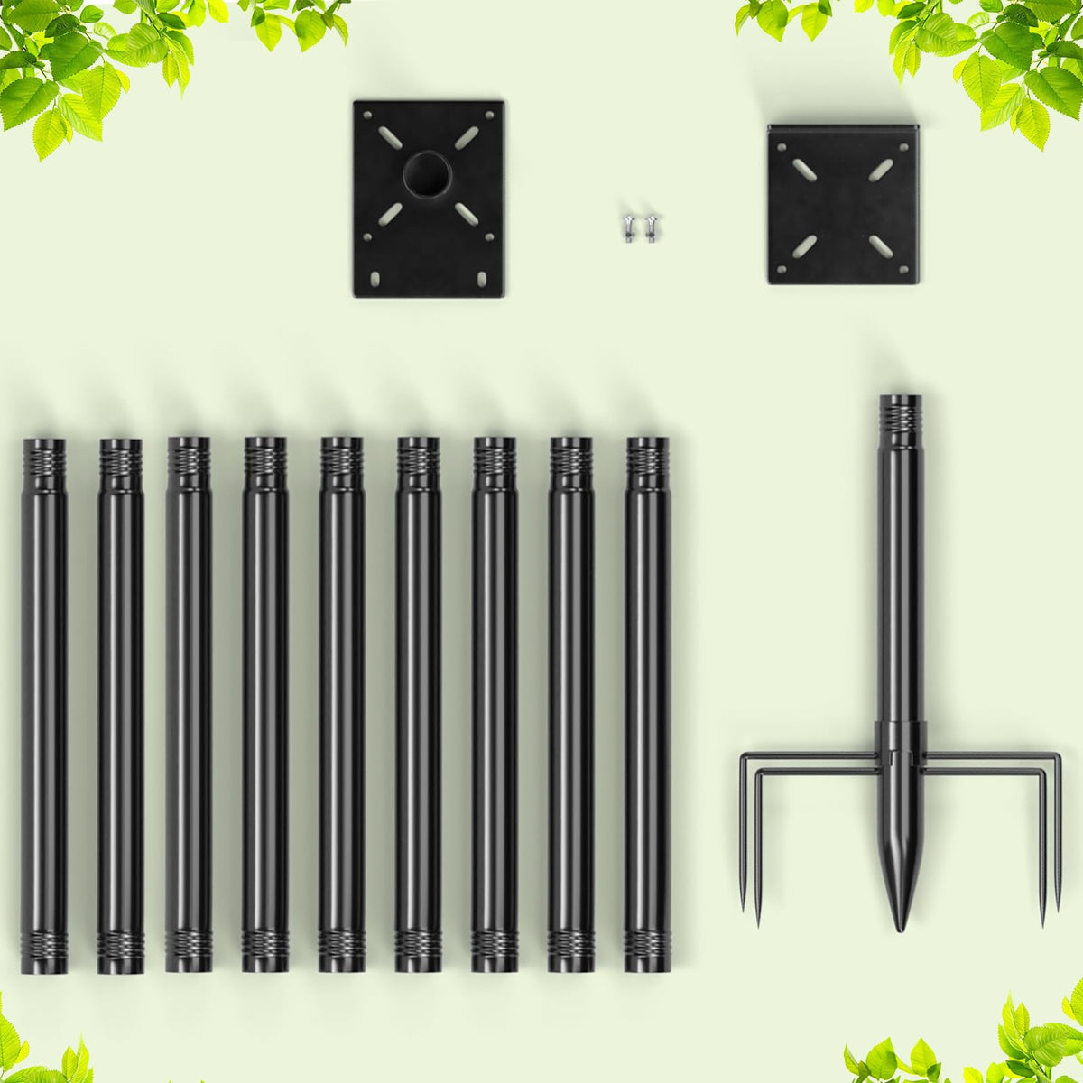 ISENLAND 114-inch height range supports various setups in your yard.