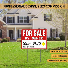 ISIYHCC yard sign directional arrows improve open house traffic flow.