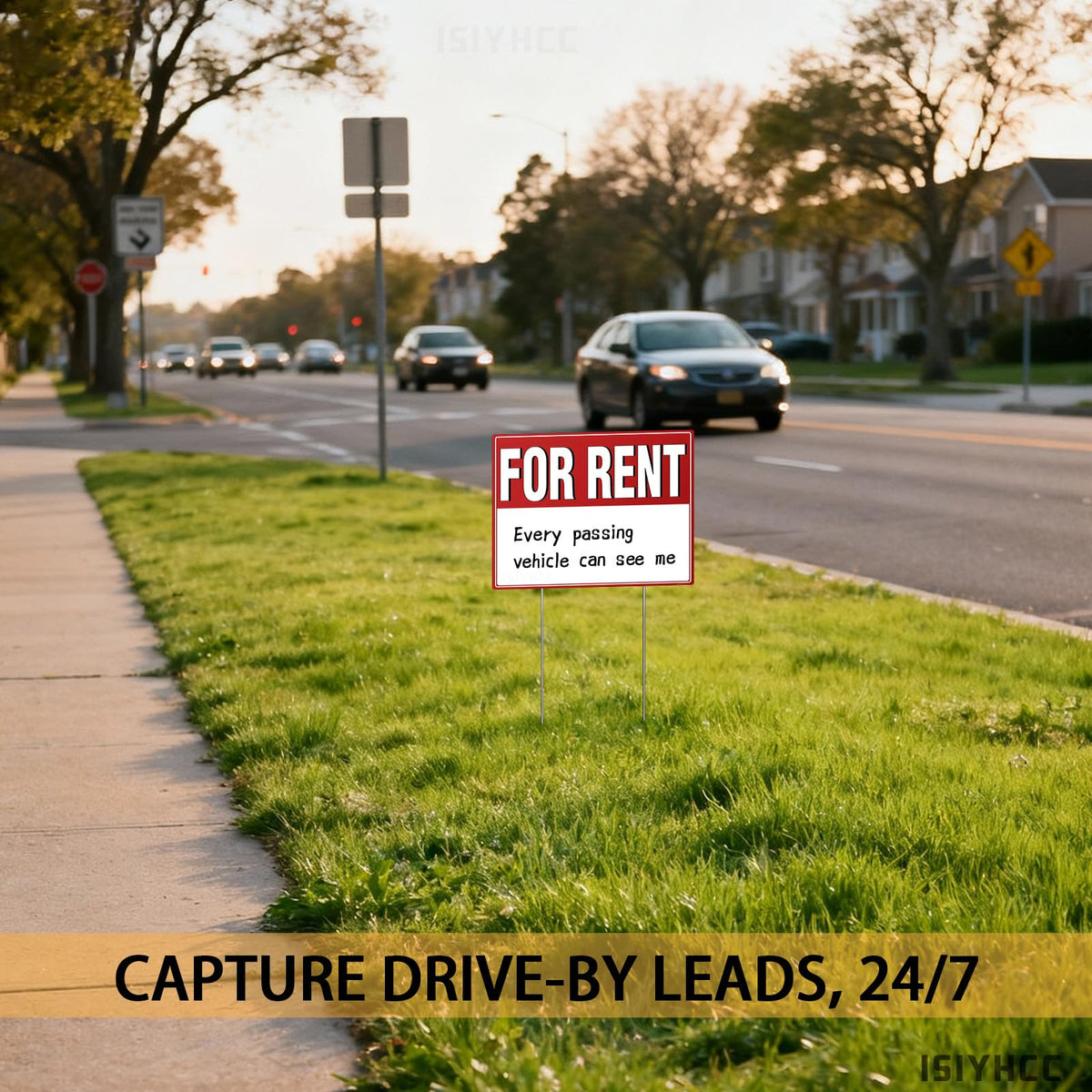 ISIYHCC offline marketing kit image shows two signs spanning multiple vacancies for wider reach