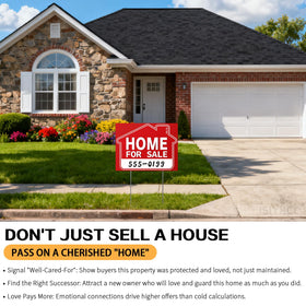 ISIYHCC directional arrow sign left guides traffic toward the property