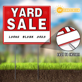 ISIYHCC easy-install yard sale signs require no tools.
