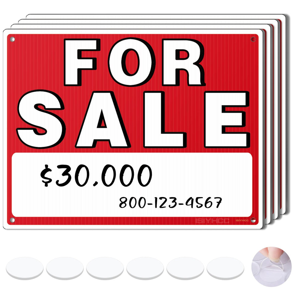 ISIYHCC for sale sign car 14x10 front window view boosts buyer visibility.