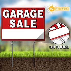 ISYHCC yard sale stake 12-inch height aids clear signage for passersby