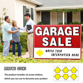 ISYHCC large red garage sale sign catches attention and highlights contact details