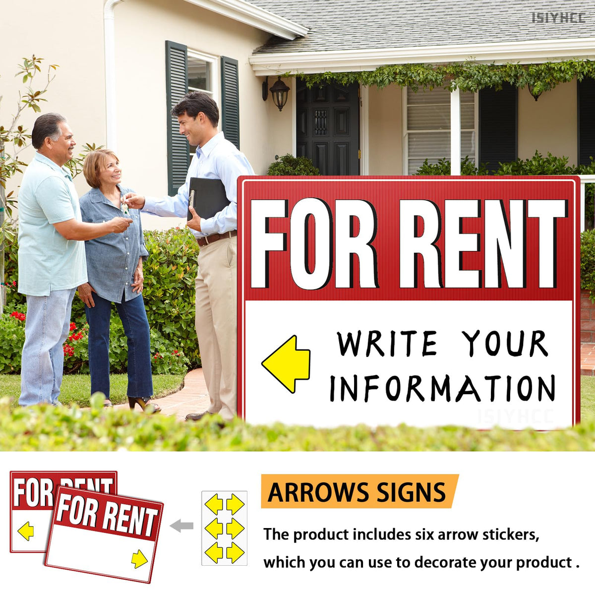 ISIYHCC 2-pack value sign set emphasizes coverage of corner lots and property visibility