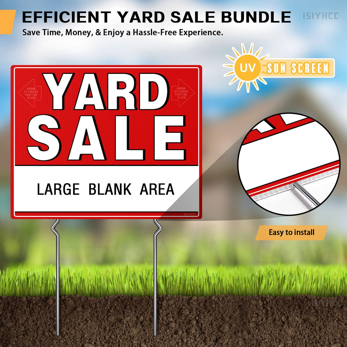 ISIYHCC ultimate bundle includes signs, stakes, stickers, labels, and arrows.
