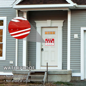 ISIYHCC weatherproof for sale sign demonstrates durable visibility in any weather.