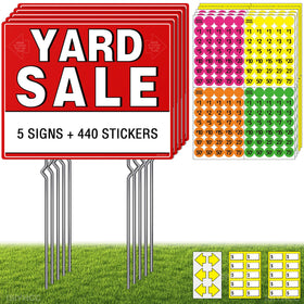 ISIYHCC yard-sale signs 16.5x12.5 inch improve roadside visibility.