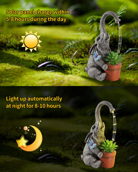 istatue hand-painted elephant garden statue showcases vibrant details for outdoor decor