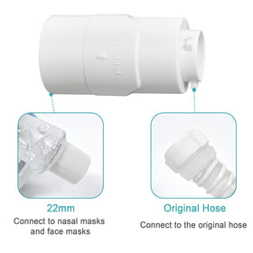 ItAll tube connector 22mm diameter enables easy travel setup with compatible hoses.