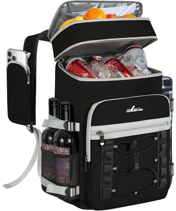 ITHWIU cooler backpack interior with leakproof liner prevents spills during outings