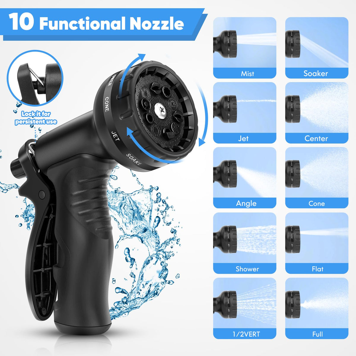 Itsonestep hose includes leak-proof gaskets for reliable, secure fittings.