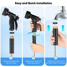 Itsonestep lightweight hose with ergonomic grip makes watering effortless.