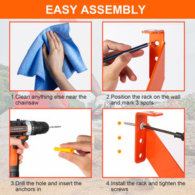 iulrtba garage chainsaw storage rack keeps tools organized
