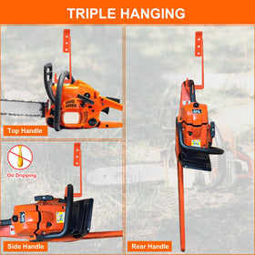 iulrtba chainsaw wall mount showing vertical hanging option