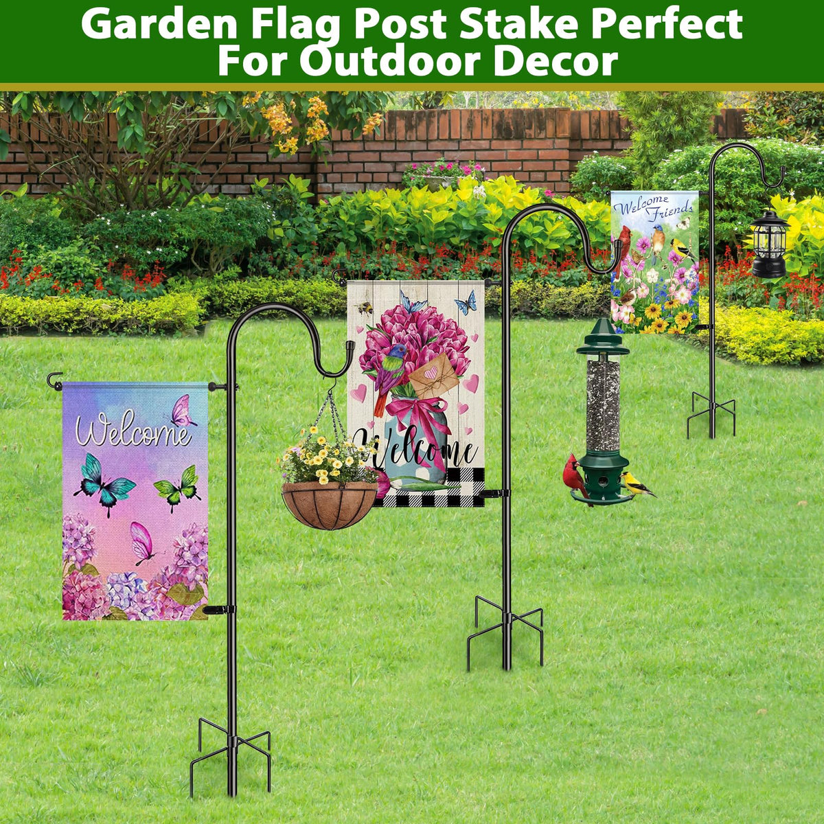 IVOODi outdoor decor hub supports wind chimes, lanterns, and bird feeders.