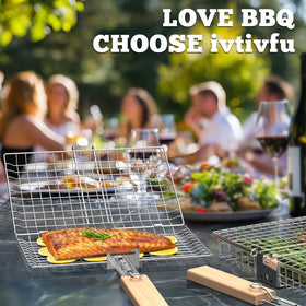 Ivtivfu versatile fish and rectangular baskets ideal as a thoughtful BBQ gift.