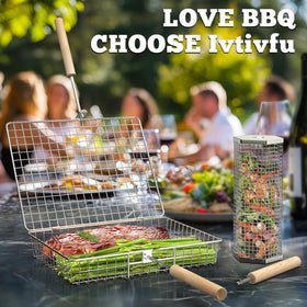 ivtivfu durable design suits backyard gatherings and camping meals with versatile grilling