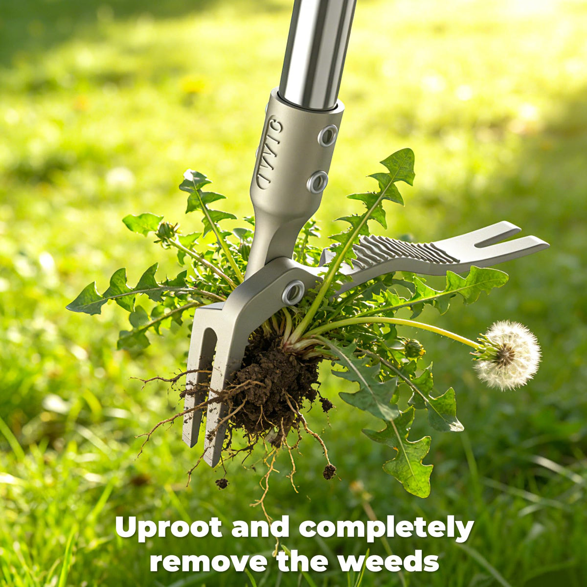 IVVIC 47-inch long-handle reach enables standing weed removal