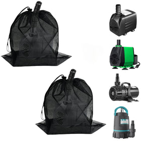 IWBOTQ pond pump cover 2-pack with debris-reducing mesh keeps pond debris out.