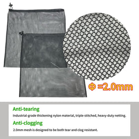 IWBOTQ pond pump cover mesh detail highlights anti-clogging design.