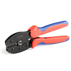 Close-up of LY-2546B crimper delivering precise crimps on AWG14-10 cables.