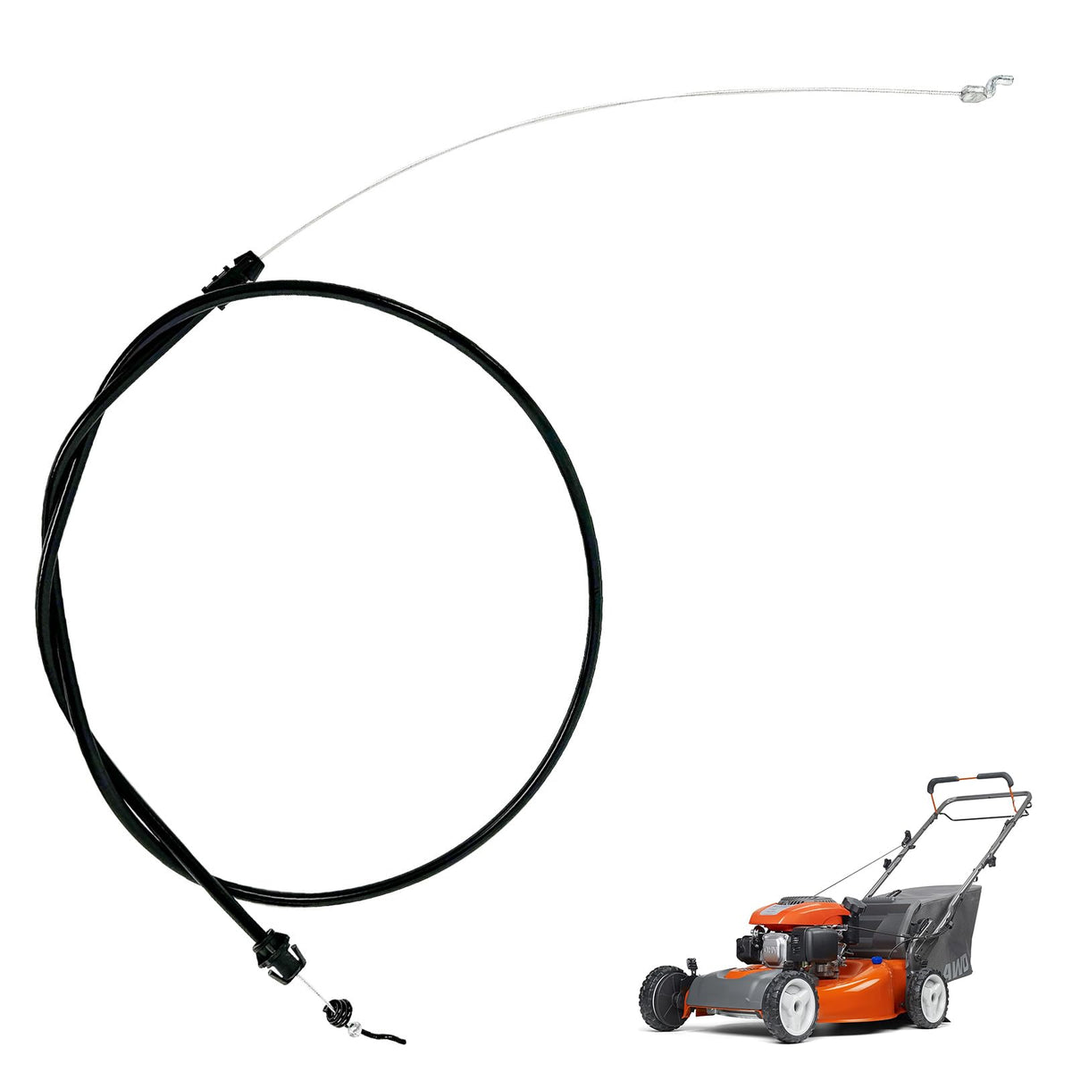 IWIWE drive cable 582598601 mounted on Husqvarna LC221A for smooth engagement