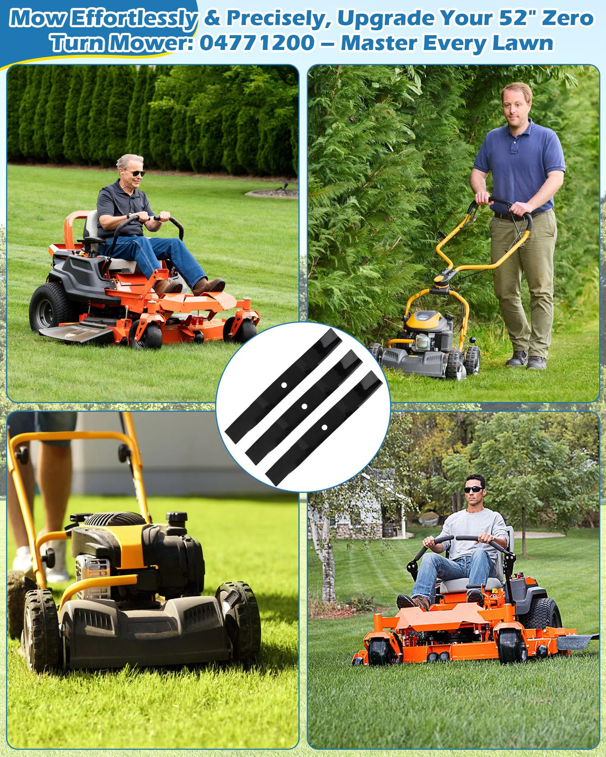 IWIWE compatibility overview signals fits Gravely and Ariens 52-inch decks