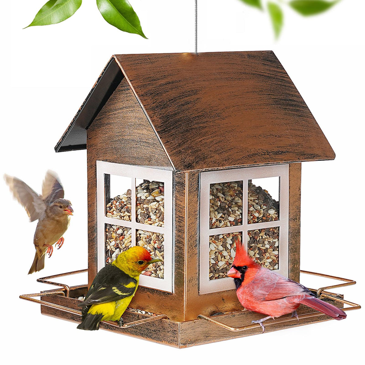 IWNTWY country house bird feeder design enhances yard decor while inviting birds.