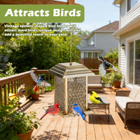 IWNTWY Bird Feeder easy-fill top opening simplifies refills