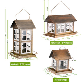 IWNTWY heavy-duty metal feeder with bronze finish invites birds.