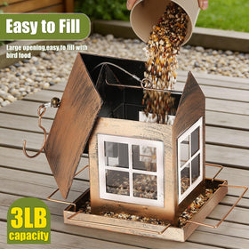 IWNTWY large-capacity bird feeder minimizes refills for busy gardens.
