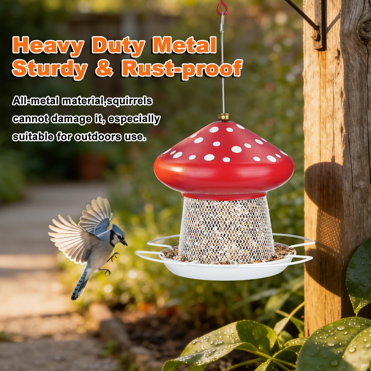 IWNTWY Bird Feeder opening facilitates easy refilling and cleaning.