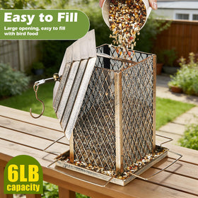 IWNTWY Bird Feeder rust-resistant coating withstands outdoor weather