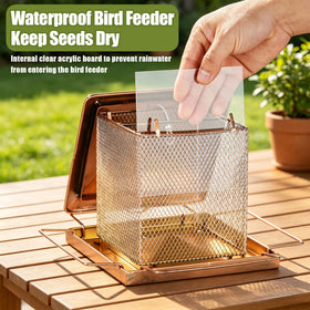 IWNTWY waterproof panels protect seeds from rain and extend feeding time.