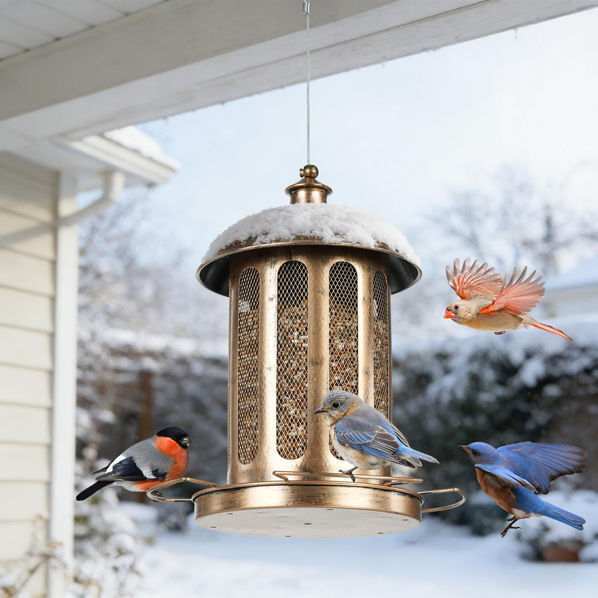 IWNTWY retro lantern-style feeder complements yards and wildlife watching.