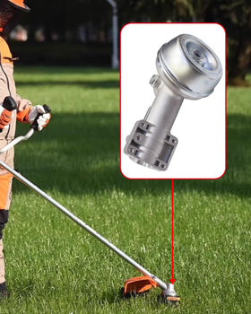 IWWFDD installed gear head on Stihl trimmer for cleaner cuts.