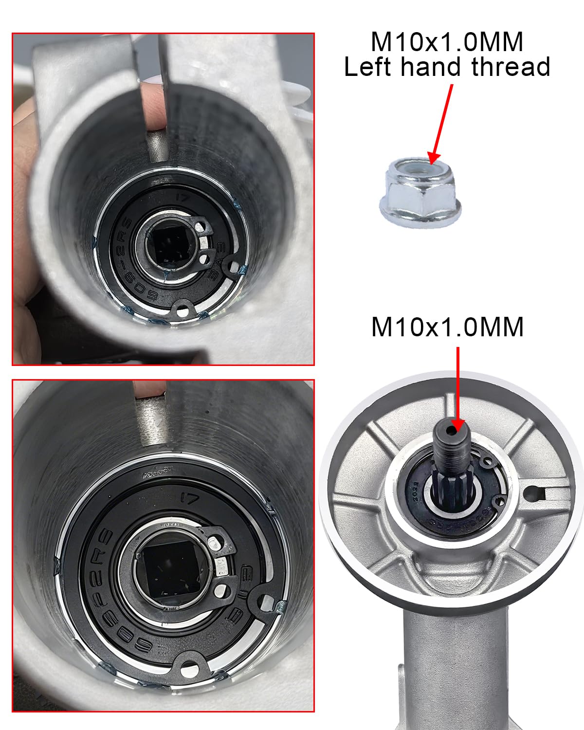 IWWFDD M10 LH collar nut demonstrates secure, stable mounting.