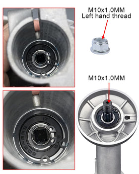 IWWFDD M10 LH collar nut demonstrates secure, stable mounting.