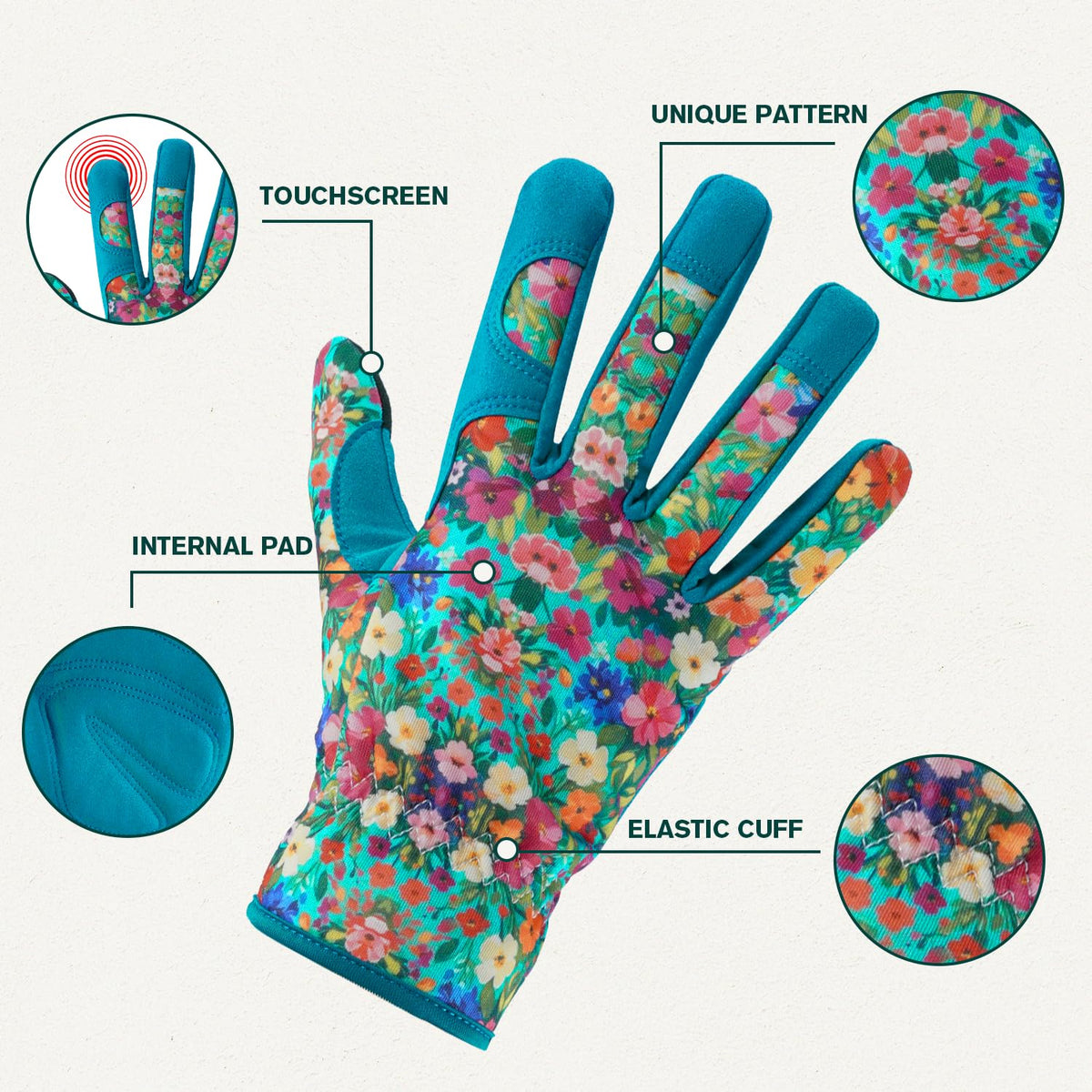 IYICLOTH breathable leather gloves with ergonomic fit for comfortable gardening