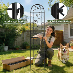 IYINIYI 4-pack trellis ground stakes stabilize tall plants