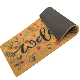 IZUS Floral Welcome Doormat easy cleaning and maintenance