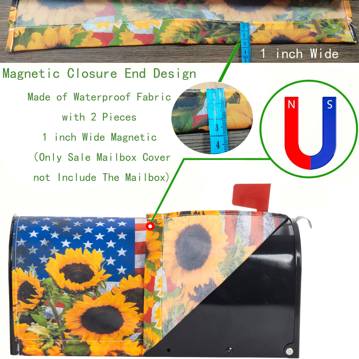 IZUS Patriotic mailbox cover suits Memorial Day and July 4th celebrations.