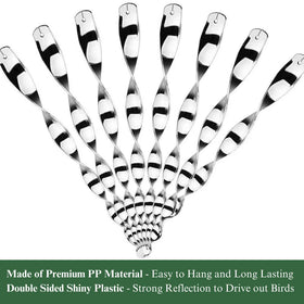 jabrand mirror-coated rods spin with breeze creating visual disruption for visiting birds