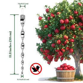 jabrand reflective bird scarer rods hanging setup boosts light reflection to deter birds