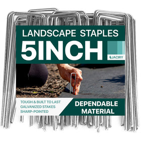 Jaciry landscape staples 5in pack cover: durable galvanized steel for secure outdoor projects.